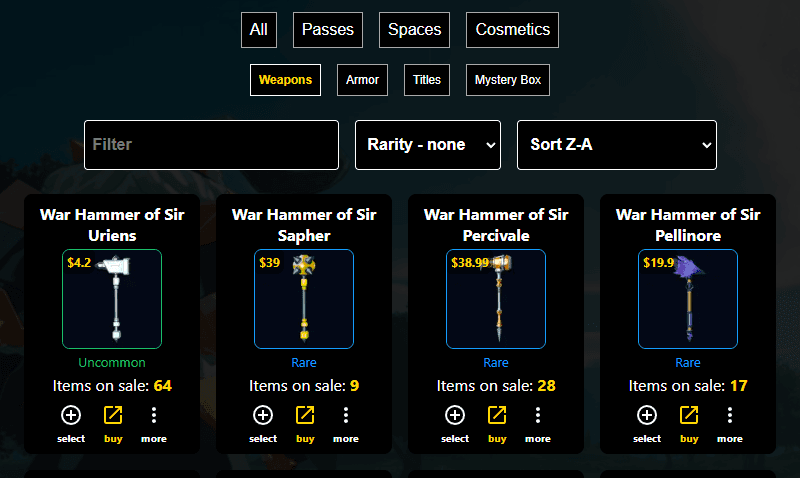 Vast Impact Gaming Chart Selection